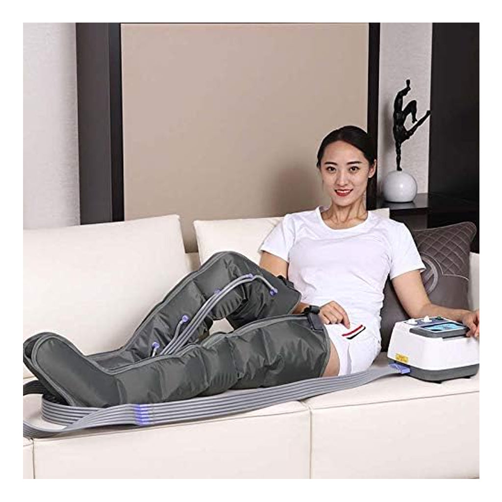 Leg Air Compression Massage Set Machine Intermittent Pneumatic Air Therapy Recovery for Lymphedema Circulation Swelling Relax Pain Relief for Home/Office/Travel Use,Leg