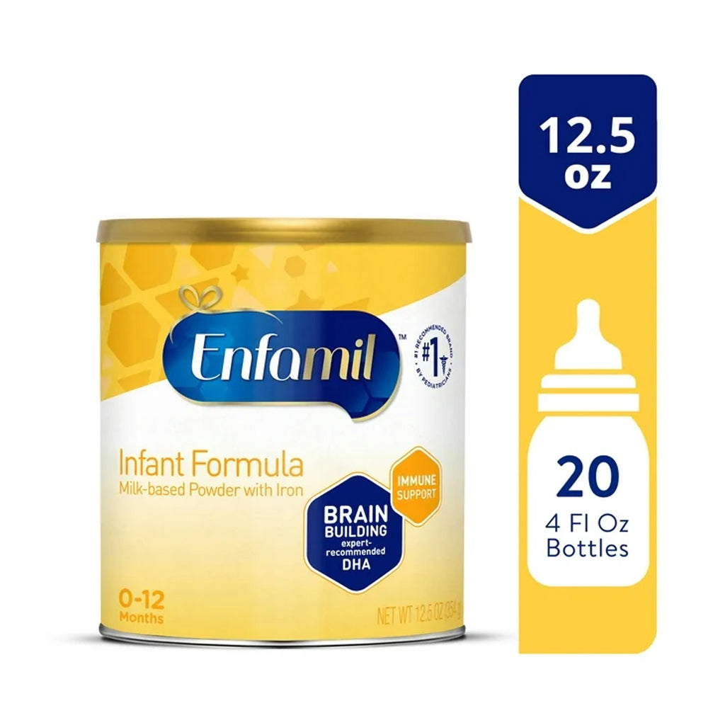 Enfamil Infant Formula, Milk-based Baby Formula with Iron, Omega-3 DHA & Choline, Powder Can, 12.5 Oz