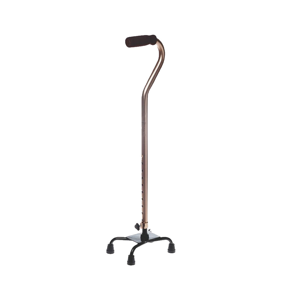 Medline Aluminum Quad Cane with Small Base, 300-lb. Capacity, Bronze Finish
