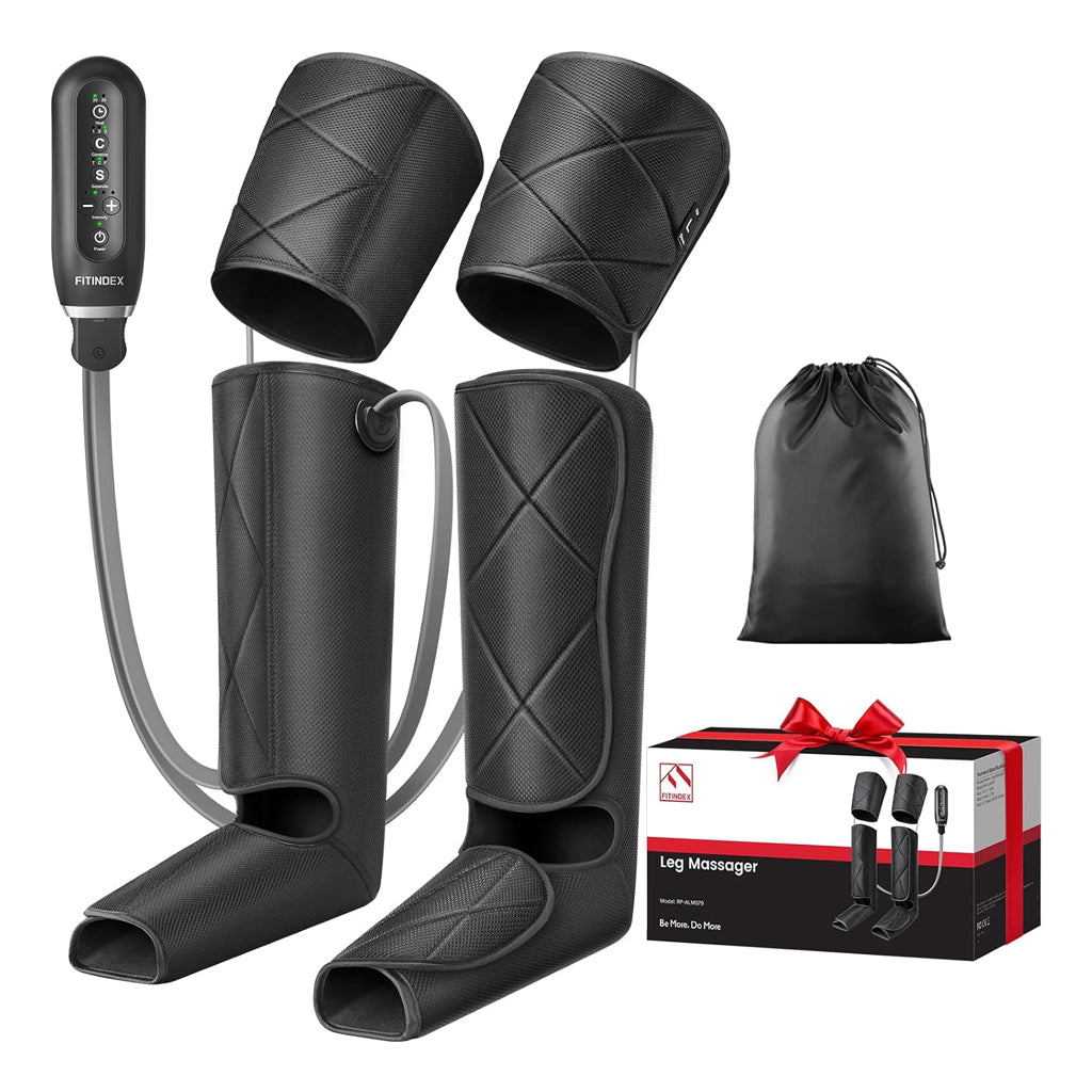 FITINDEX Leg Massager for Circulation and Pain Relief, Compression Foot and Leg Calf Thigh Massage, Helpful for Muscles Relaxation and Reduce Swelling, Gifts for Women Men