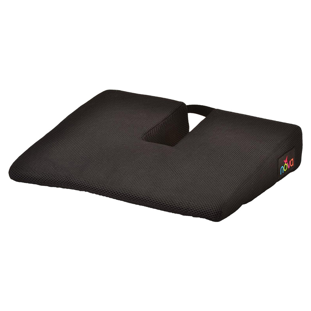 NOVA Medical Products Foam Car Seat Cushion with Removeable, Washable Cover, Black