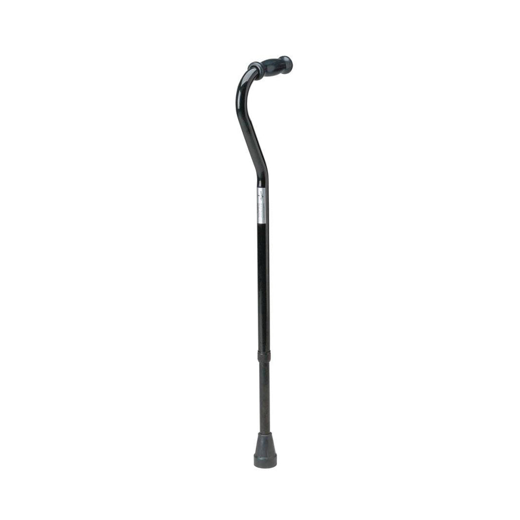 Medline Steel Offset Handle Bariatric Cane 500lb Capacity, Black 1Ct