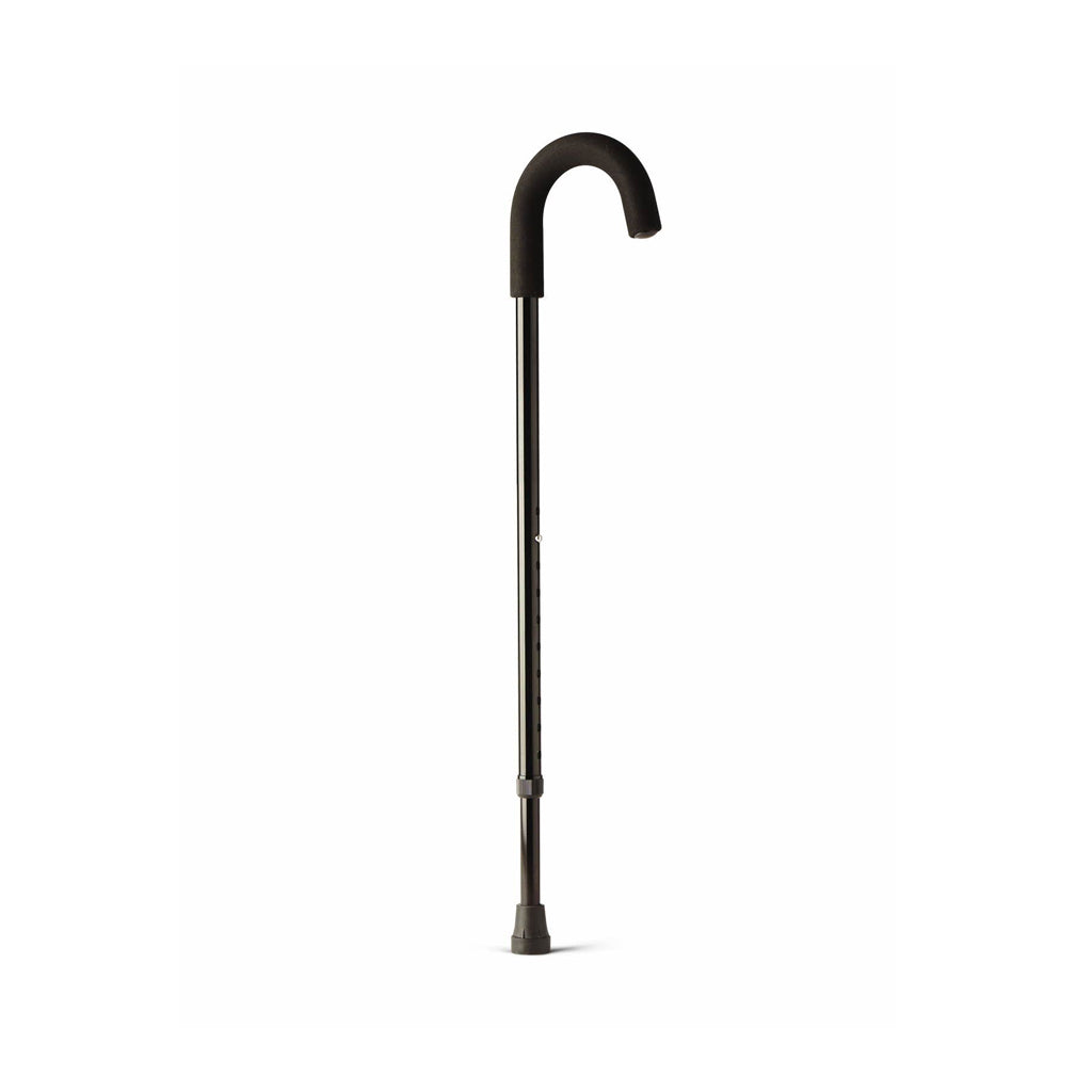 Medline Standard Aluminum Cane 300lb Black 6Ct